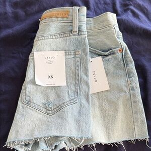 Cello Light Wash Denim Shorts